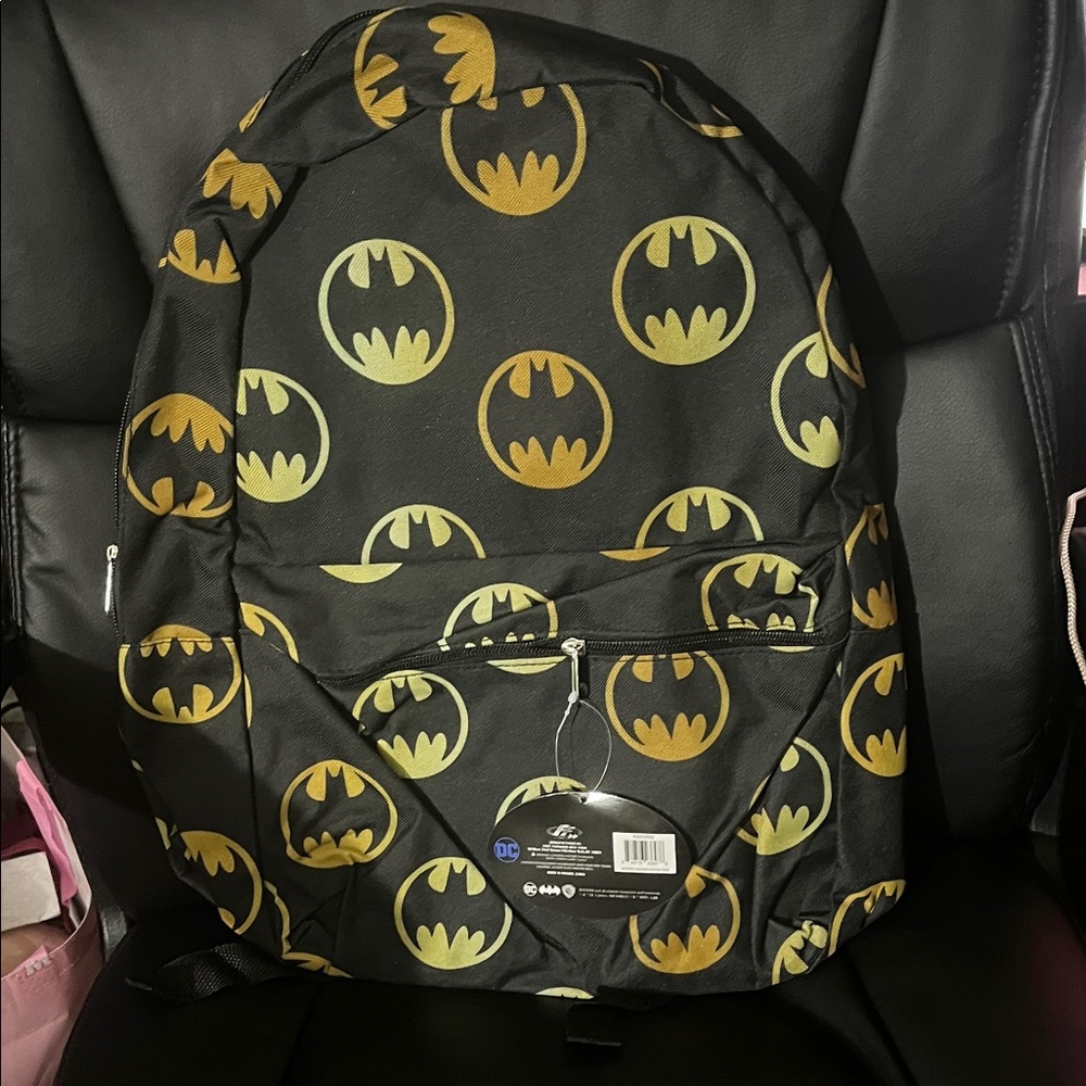 DC Comics Batman Black and Gold Backpack